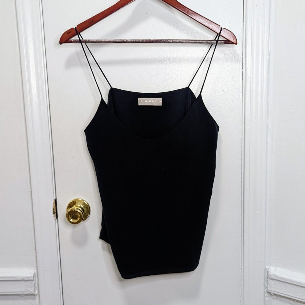 Everlane The Clean Silk Cami | Black | Size 6